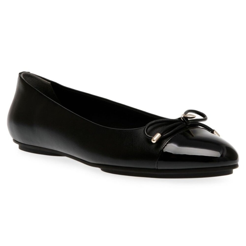 Anne Klein Women's Luci Cap Toe Ballet Flats - Black